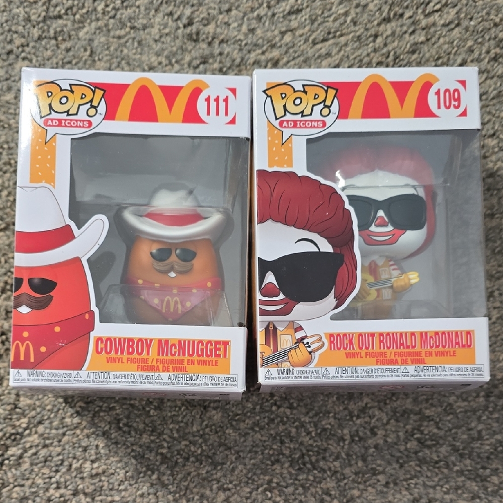 Funko Pop! Ad Icons - Rock Out Ronald McDonald And Cowboy McNugget